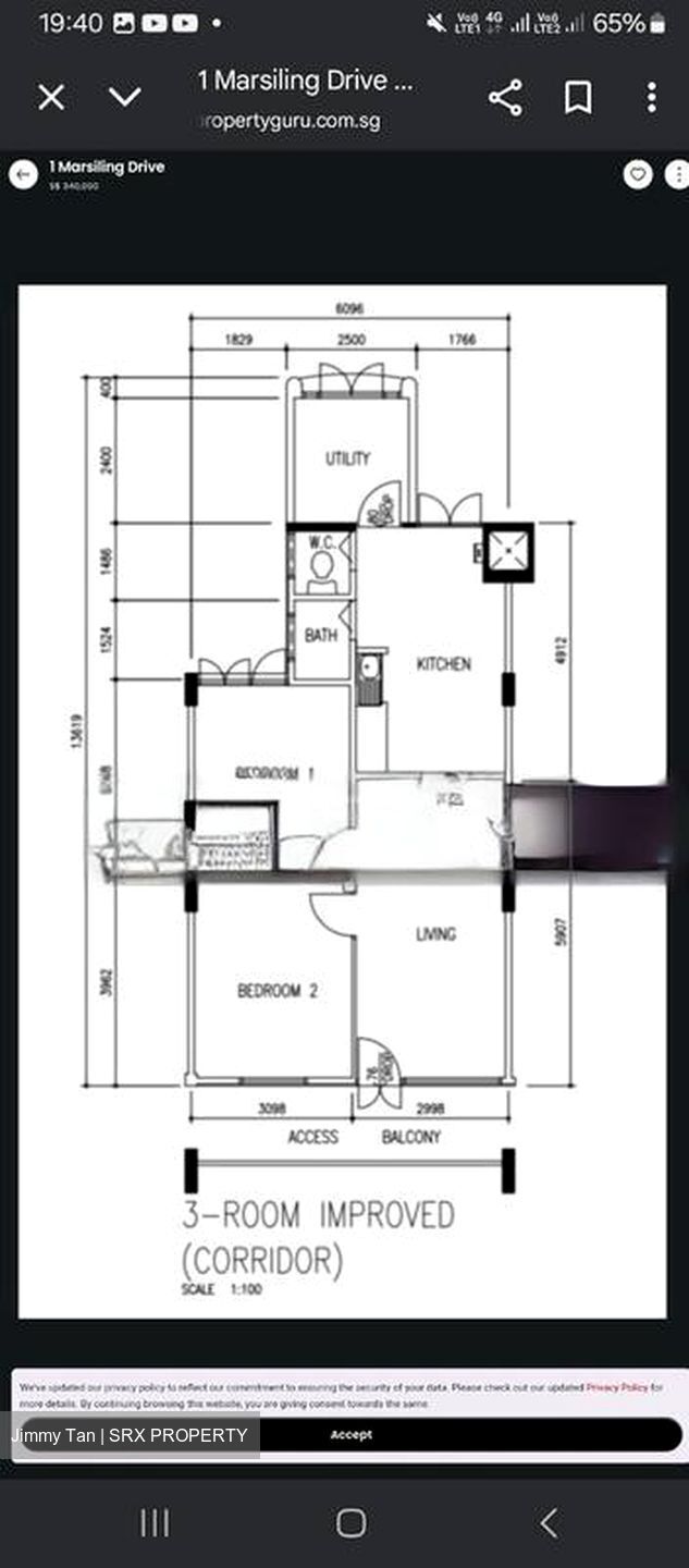 Blk 1 MARSILING DRIVE (Woodlands), HDB 3 Rooms #499401131